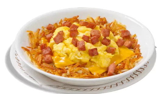 HAM EGG & CHEESE HASHBROWN BOWL