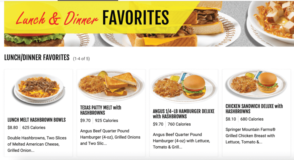 Best Selling Waffle House Menu Items