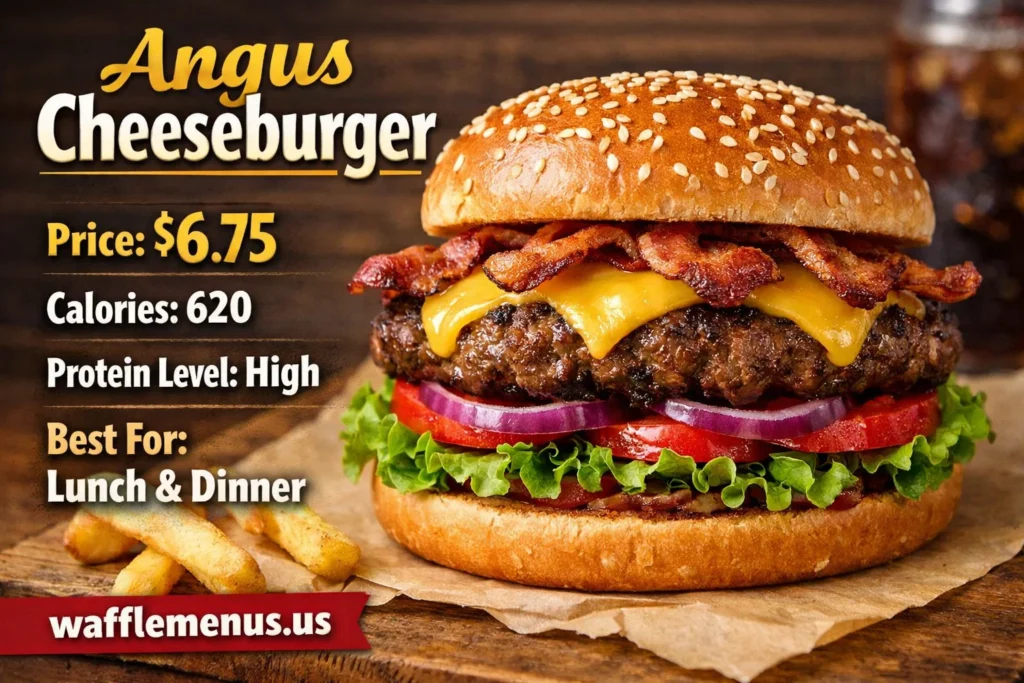Angus Cheeseburger at Waffle House Price, Calories, Nutrition & Review (2026)