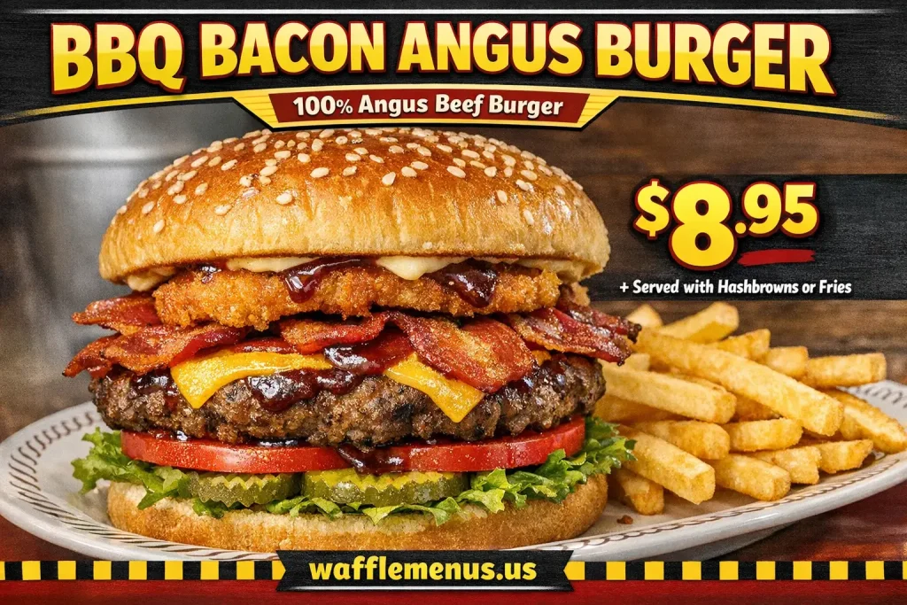 BBQ Bacon Angus Burger at Waffle House Price
