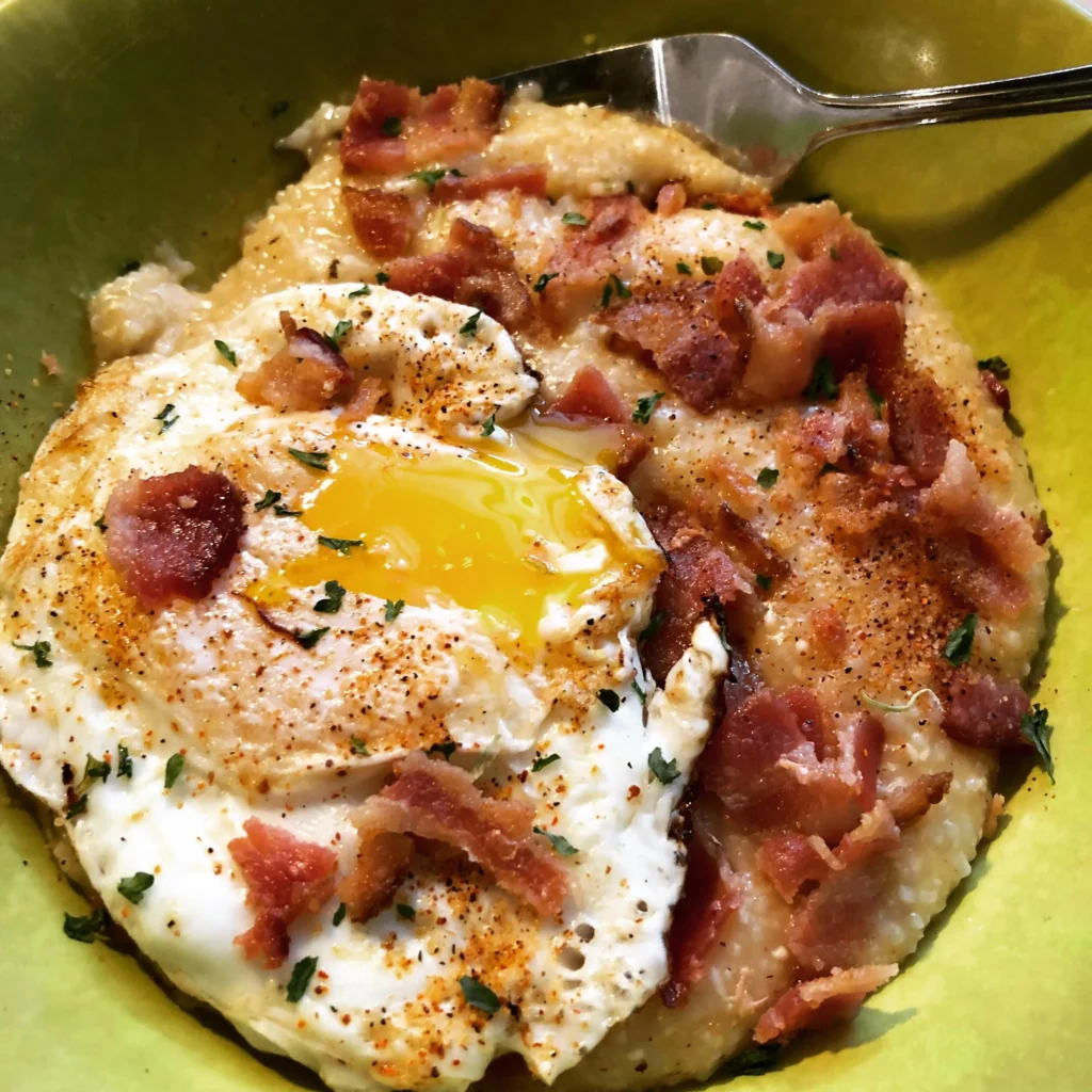 Bacon Egg and Cheese Grits Bowl