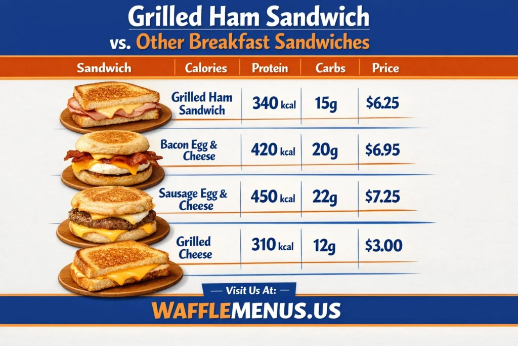 Grilled Ham Sandwich Waffle House Price, Calories, Nutrition Guide