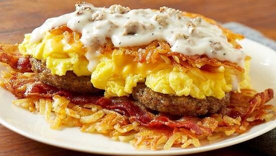 Ham Egg and Cheese Hashbrown Bowl