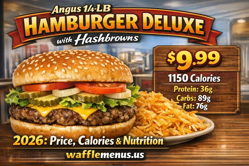 ANGUS 1/4-LB HAMBURGER DELUXE WITH HASHBROWNS