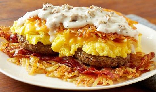 Sausage Egg and Cheese Hashbrown Bowl Price, Calories