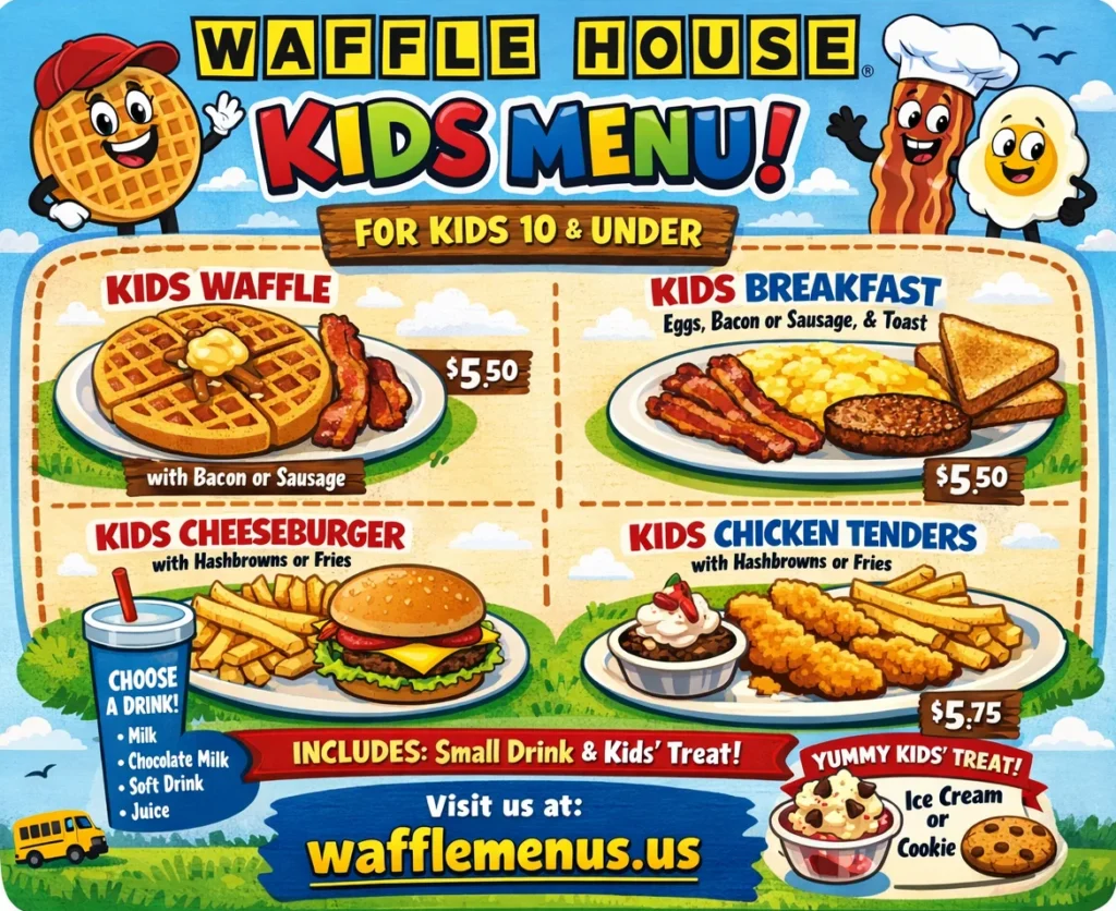 Waffle House Kids Menu Price, Calories and Nutrition Facts 2026