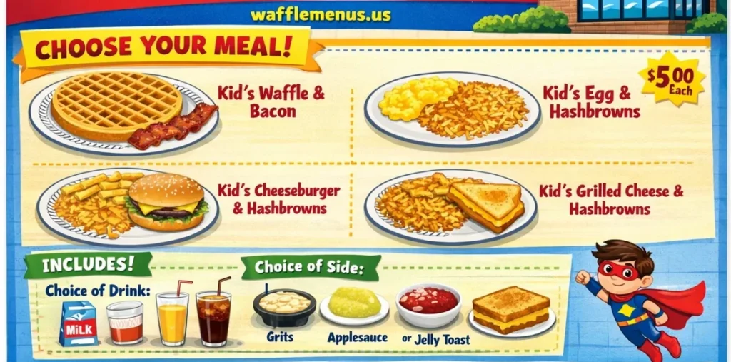 Waffle House Kids Menu Price, Calories
