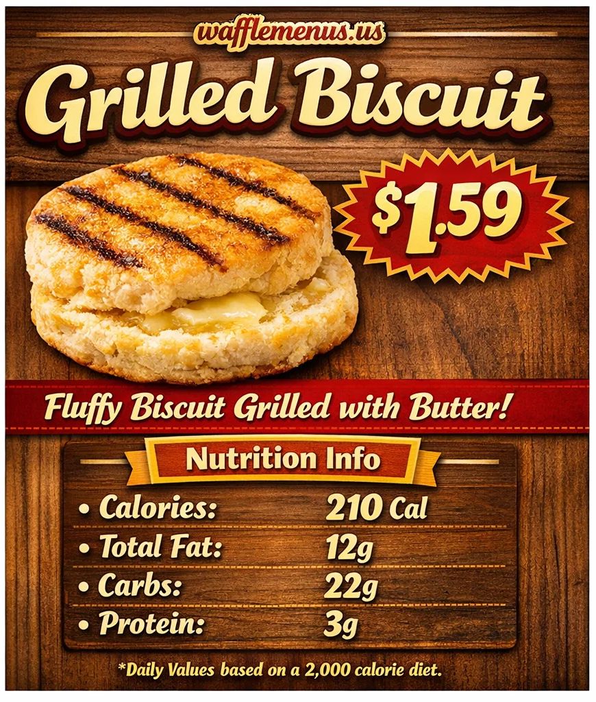 Grilled Biscuit Price, Calories, Nutrition