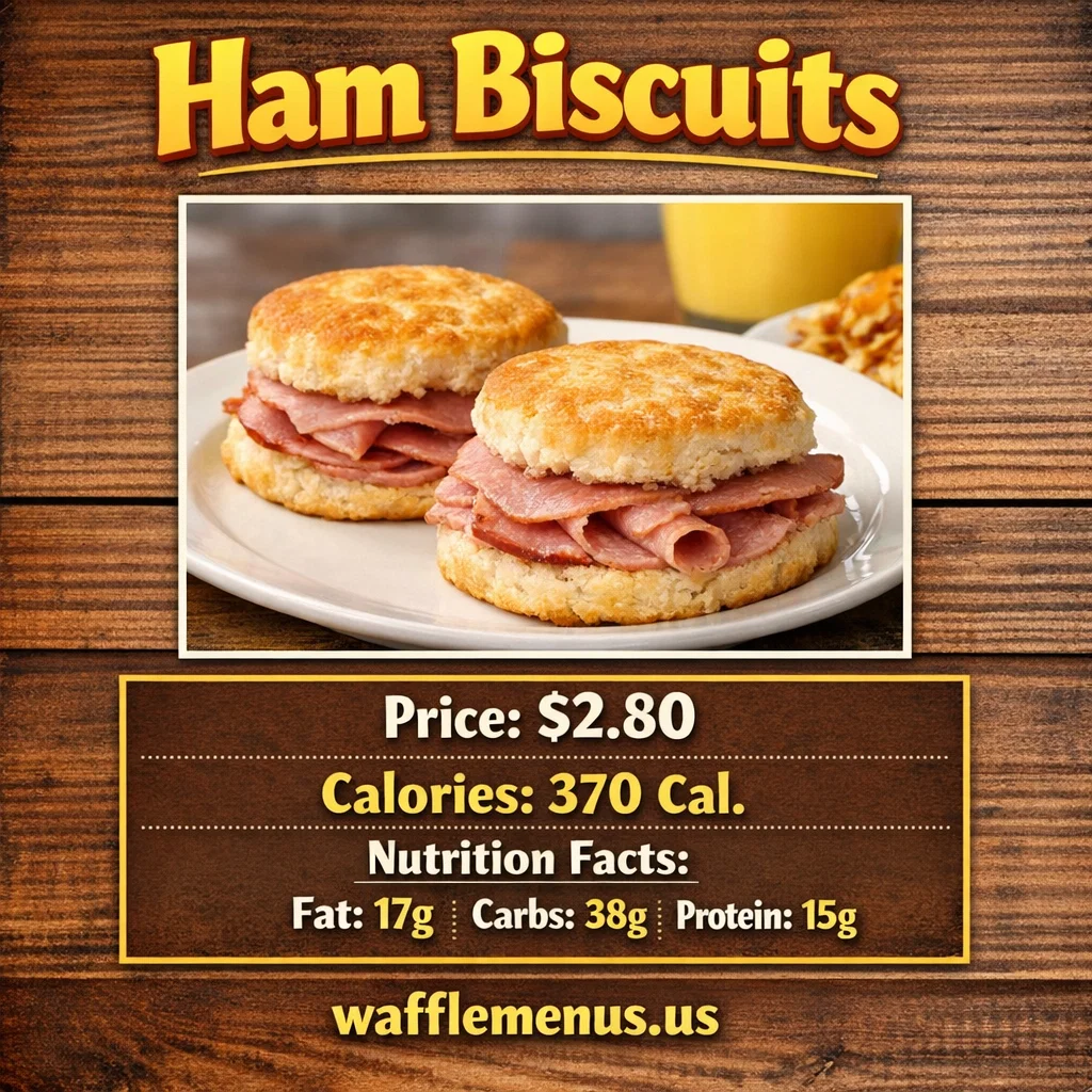 2 City Ham Biscuits Price, Calories, Nutrition & Waffle House Breakfast Guide 2026