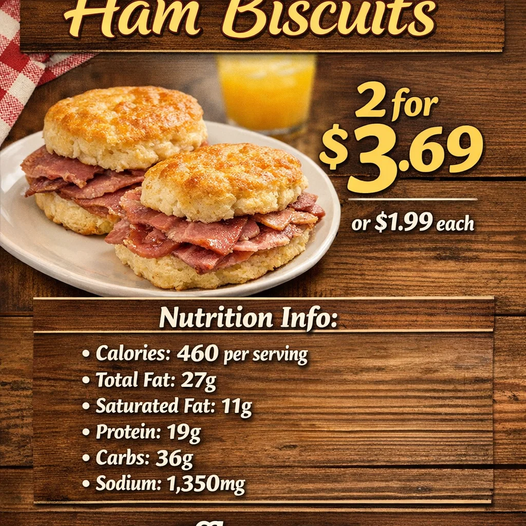 2 City Ham Biscuits Price, Calories, Nutrition & Waffle House Breakfast Guide 2026