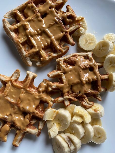 Peanut Butter Waffles with Chocolate Chips