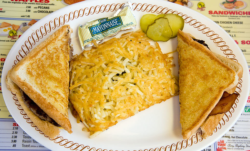 Waffle House Texas Breakfast Melt with Hashbrowns