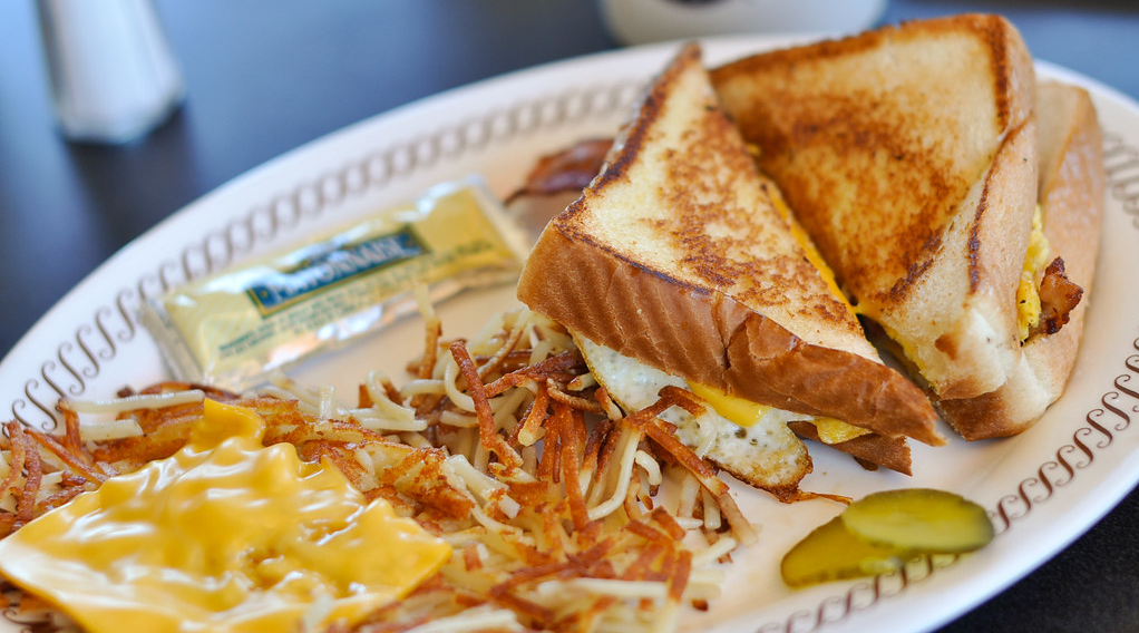 Waffle House Texas Breakfast Melt with Hashbrowns