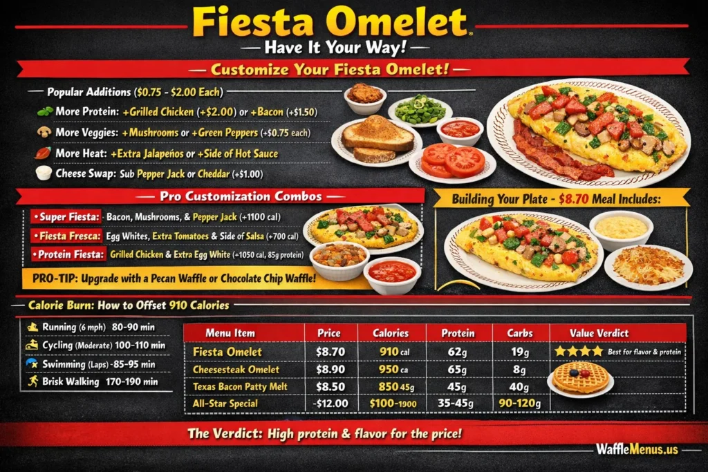 Best Waffle House Fiesta Omelet with Price