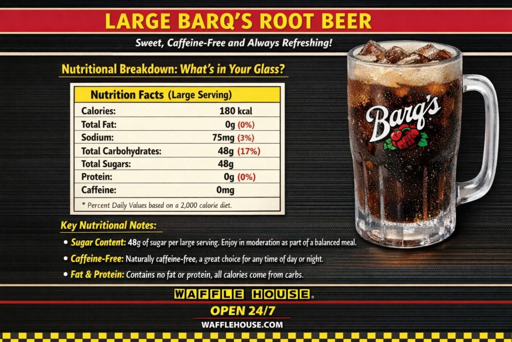 Waffle House Large Barq’s® Root Beer Menu