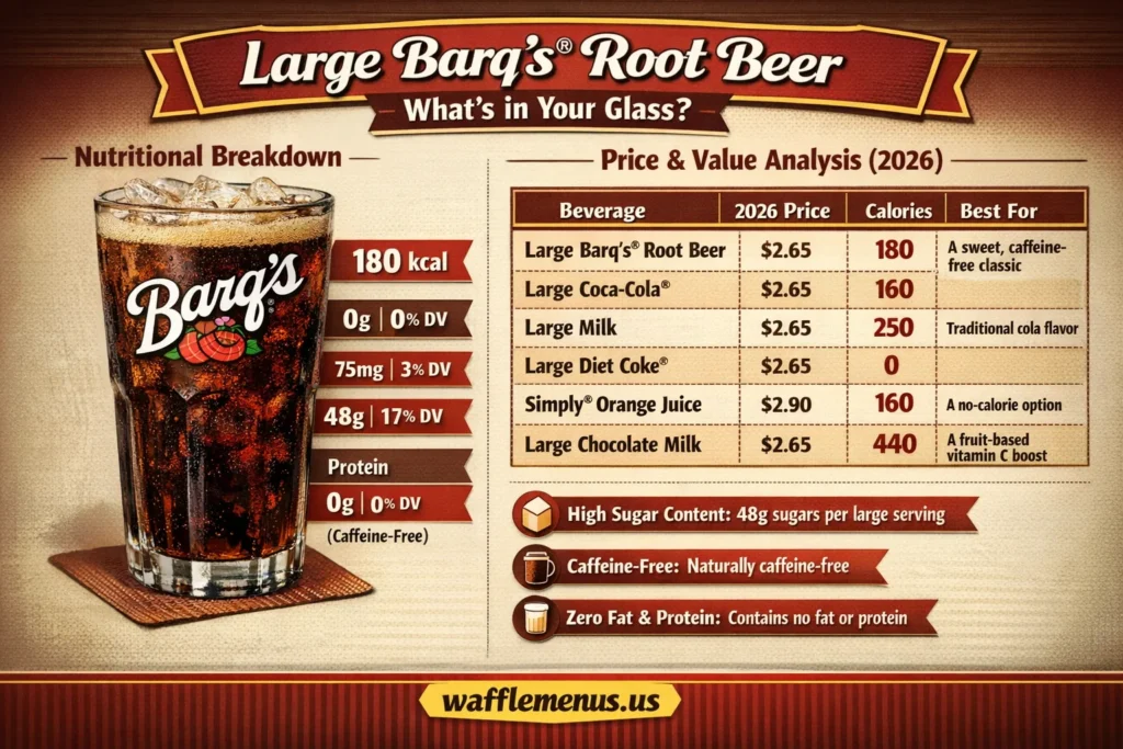 Waffle House Large Barq’s® Root Beer Menu