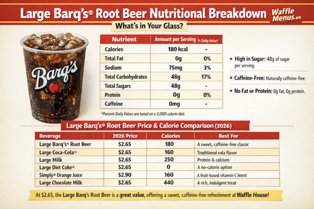 Waffle House Large Barq’s® Root Beer Menu