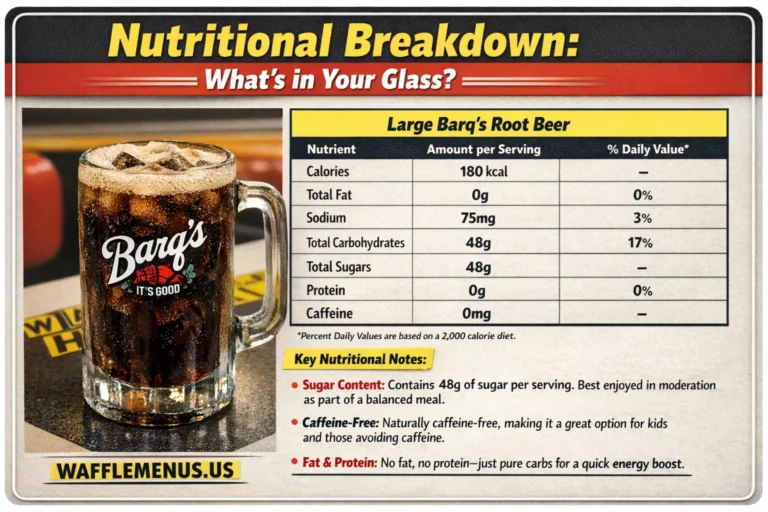 Waffle House Large Barq’s® Root Beer Menu