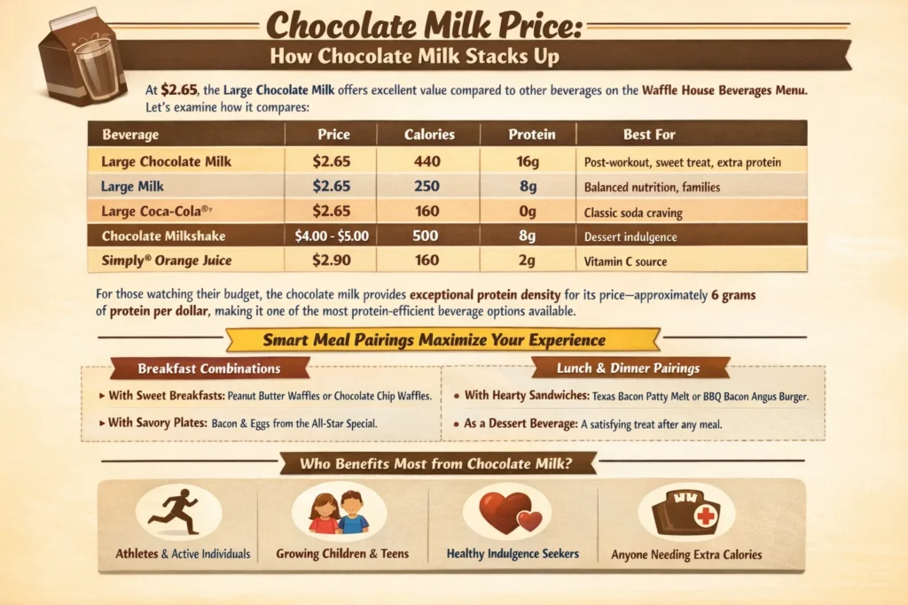 Waffle House Fresh Large Chocolate Milk with Nutritious