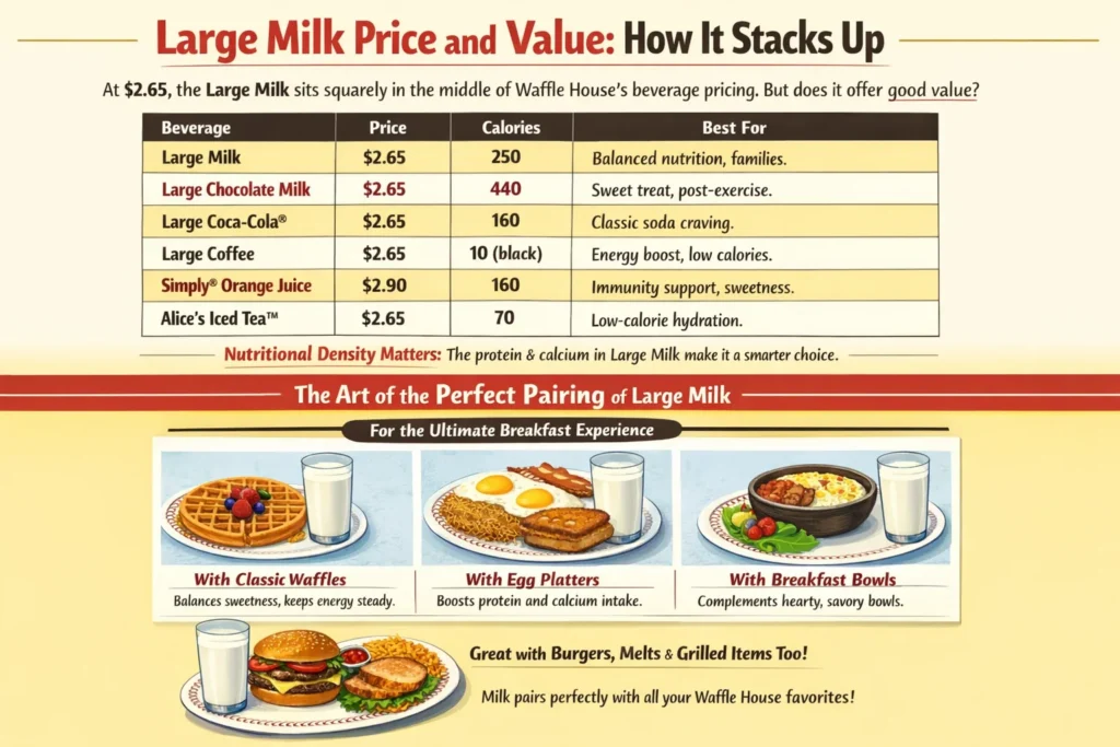 Waffle House Large Milk Nutrition