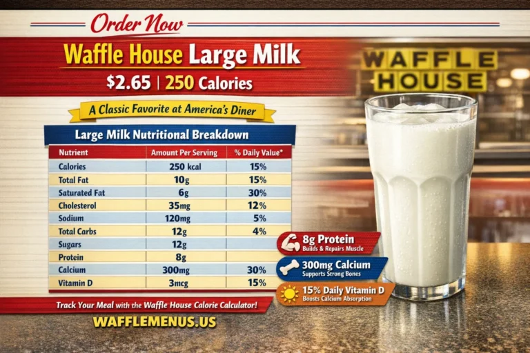 Waffle House Large Milk Nutrition