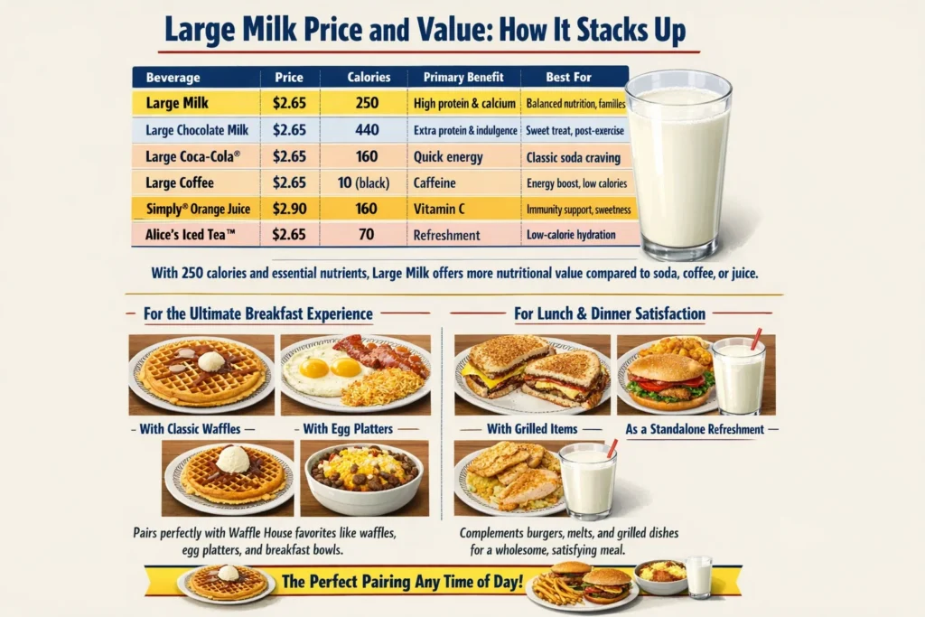 Waffle House Large Milk Nutrition