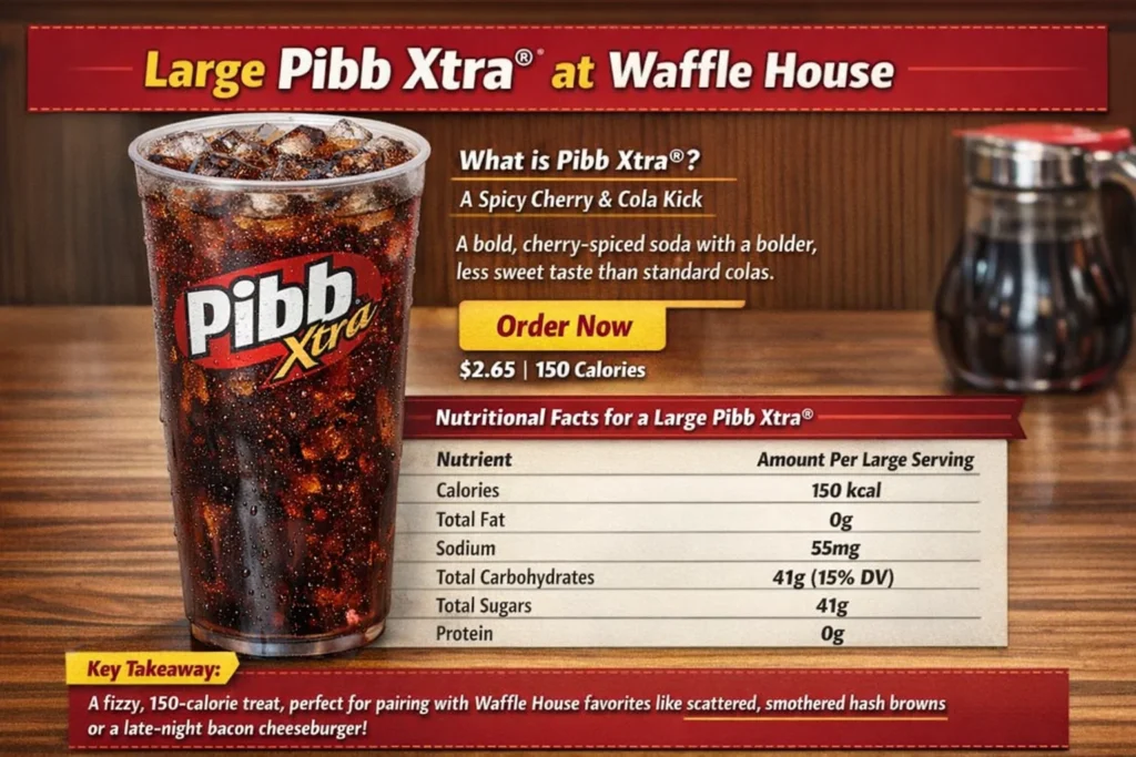 Waffle House Large Pibb Xtra® with Price, Calories and Flavor