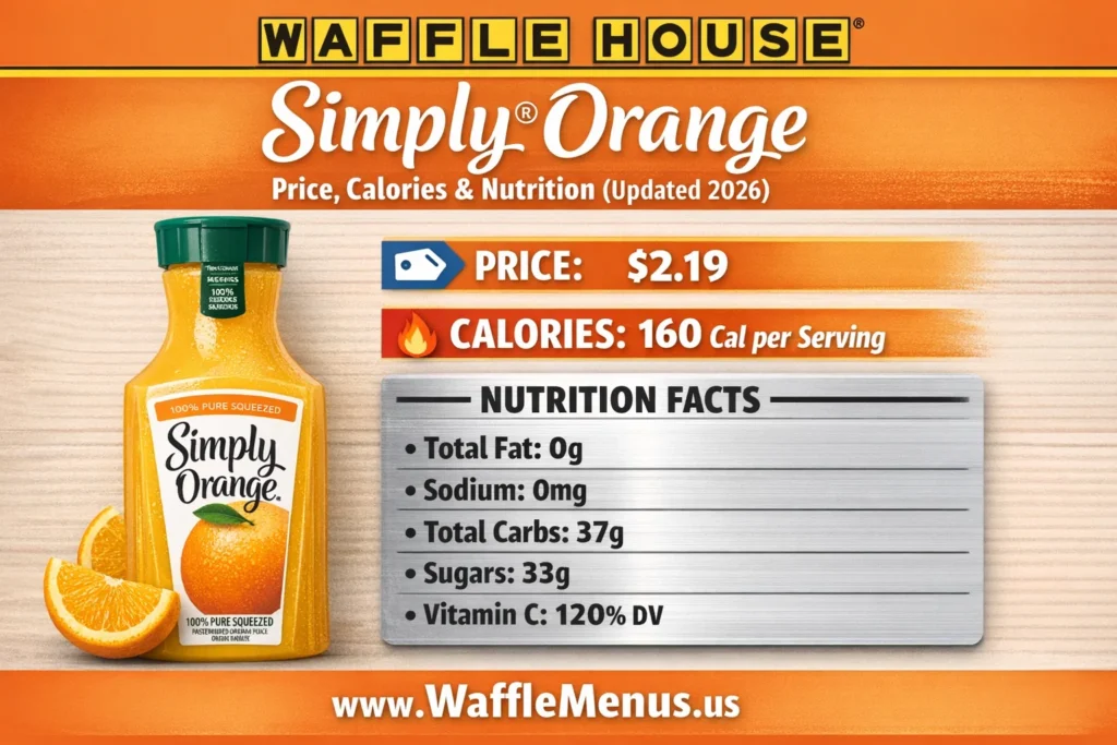 Waffle House Simply® Orange Price, Calories