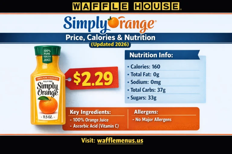Waffle House Simply® Orange Price, Calories