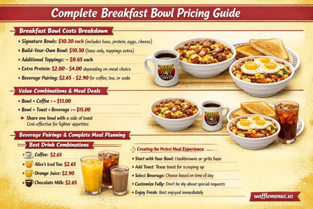 Waffle House Breakfast Bowls with Updated Price