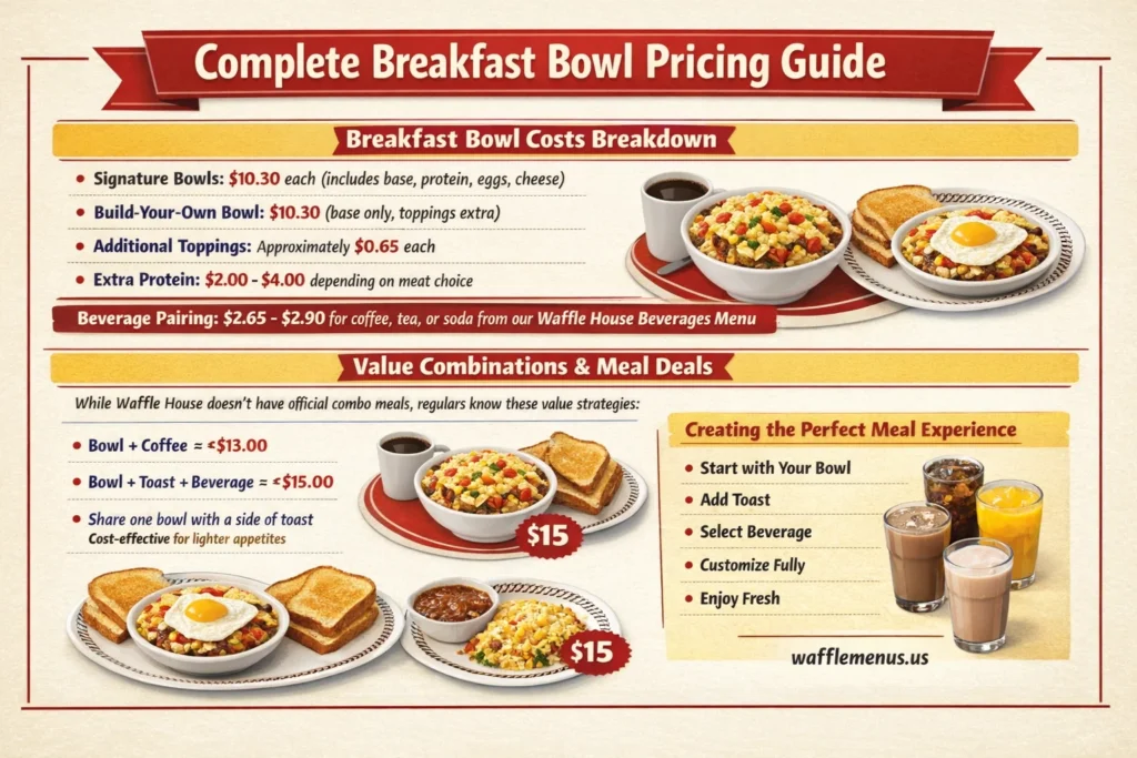 Waffle House Breakfast Bowls with Updated Price