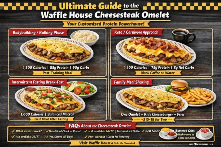 Waffle House Cheesesteak Omelet Guide to Price, Calories and Nutrition