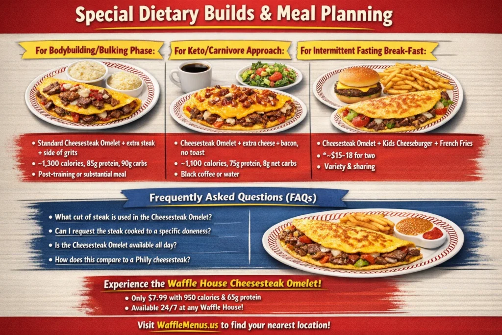 Waffle House Cheesesteak Omelet Guide to Price, Calories and Nutrition