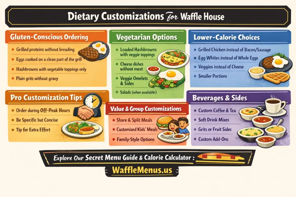 Waffle House Customizations Menu