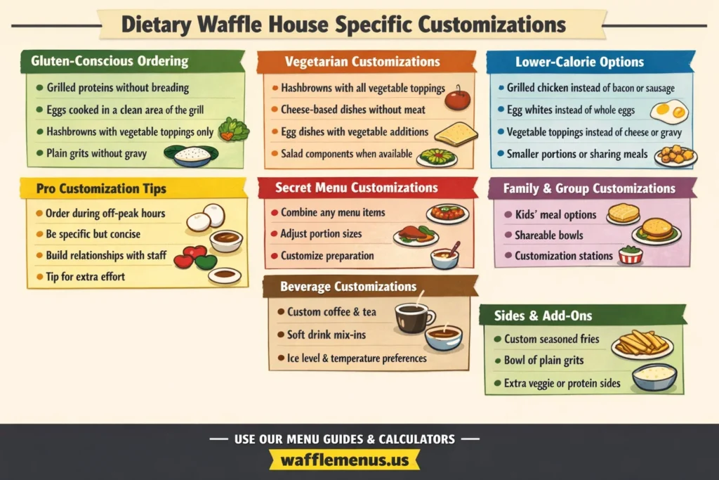 Waffle House Customizations Menu