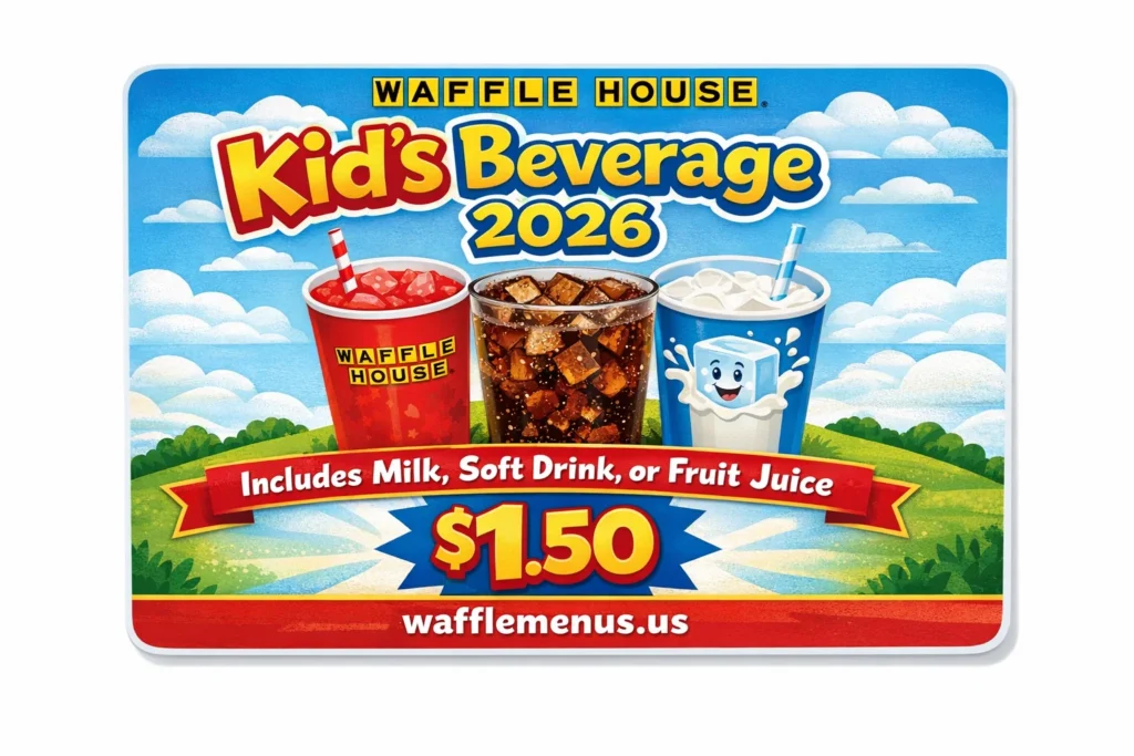 Waffle House Kid’s Beverage Updated Price 2026 Nutrition and Healthy Choices