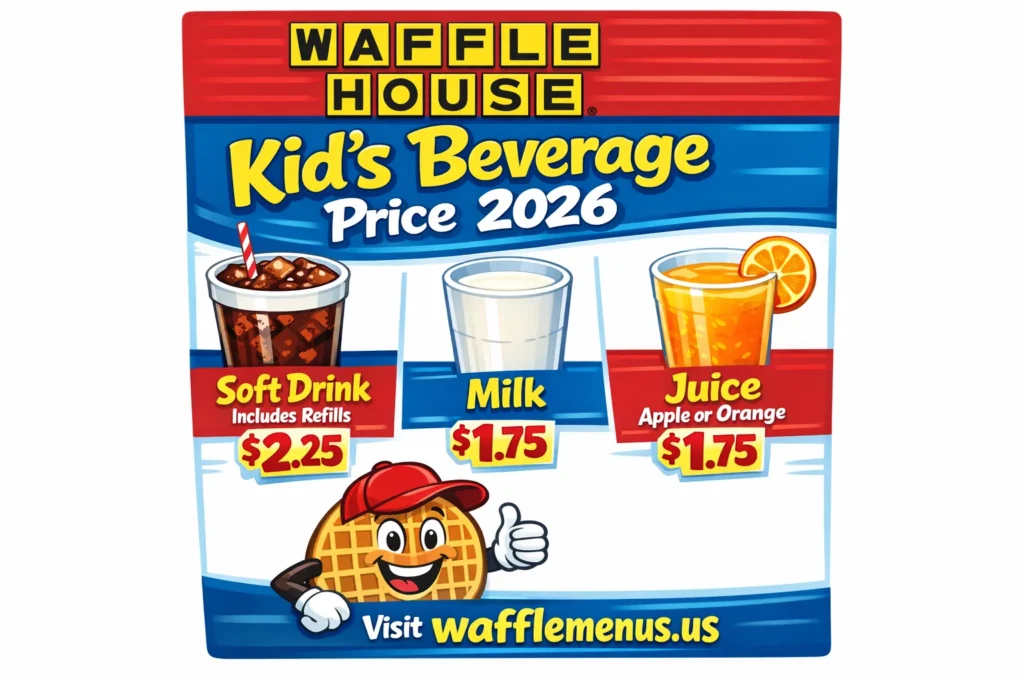Waffle House Kid’s Beverage Updated Price 2026 Nutrition and Healthy Choices