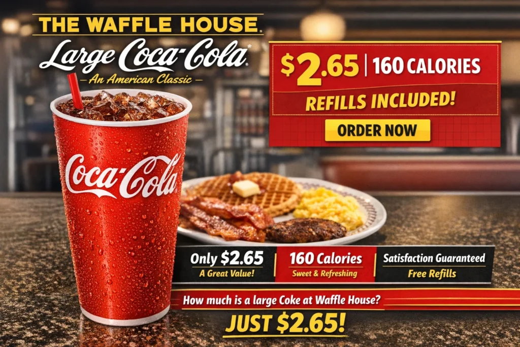 Waffle House Large Coca-Cola Price $2.65 | 160-calorie