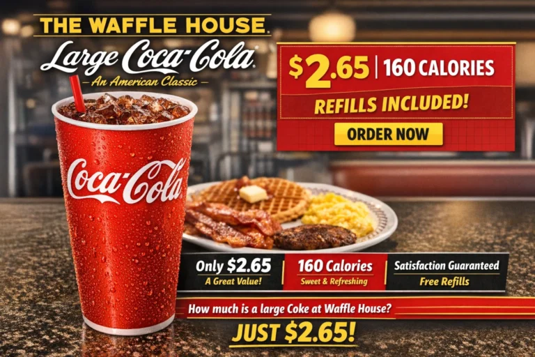 Waffle House Large Coca-Cola Price $2.65 | 160-calorie