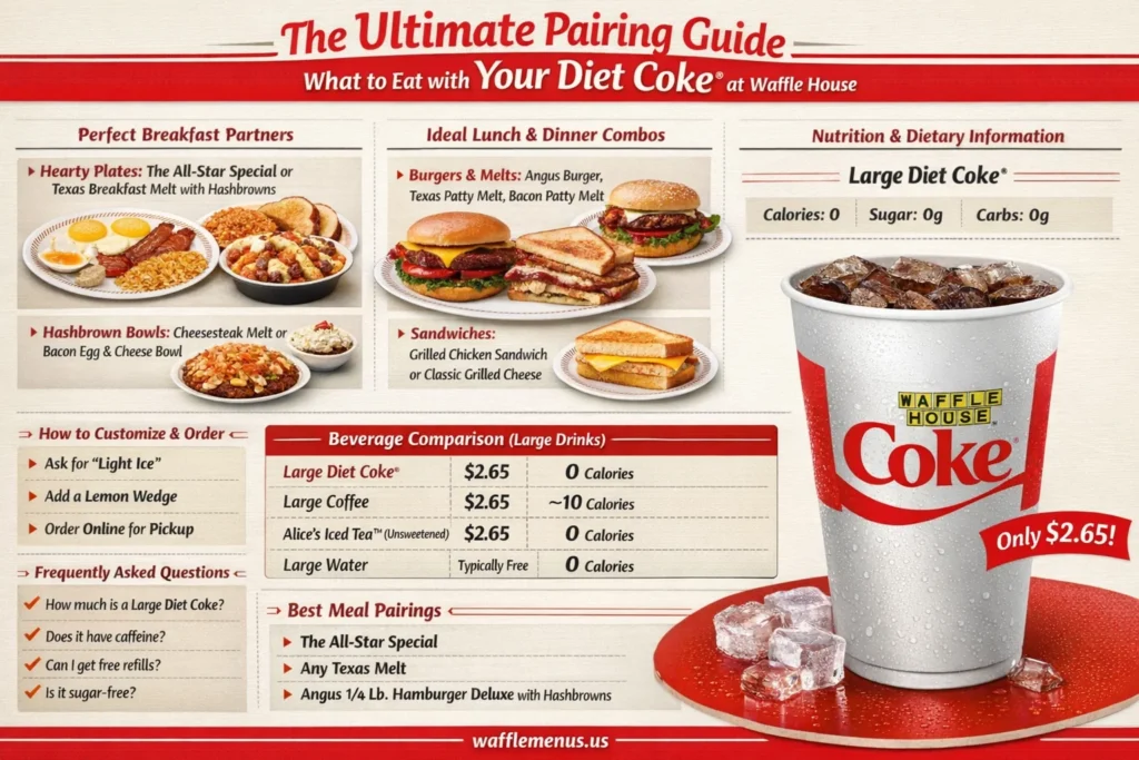 Waffle House Large Diet Coke® $2.65 | 0.0 Calories