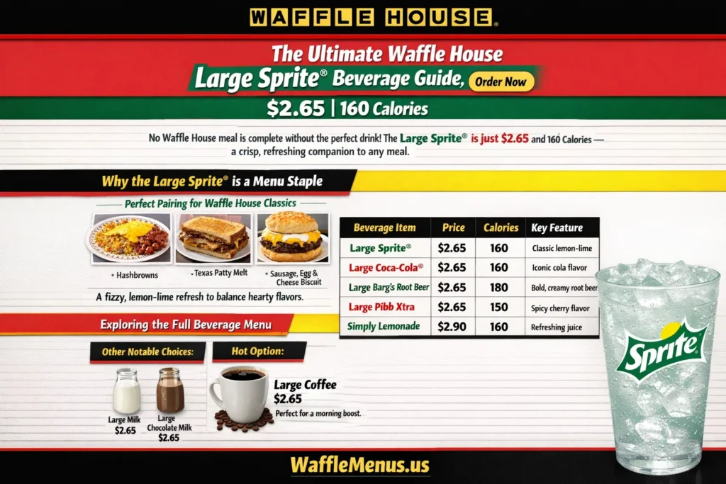 Waffle House Large Sprite® with Guide and Price