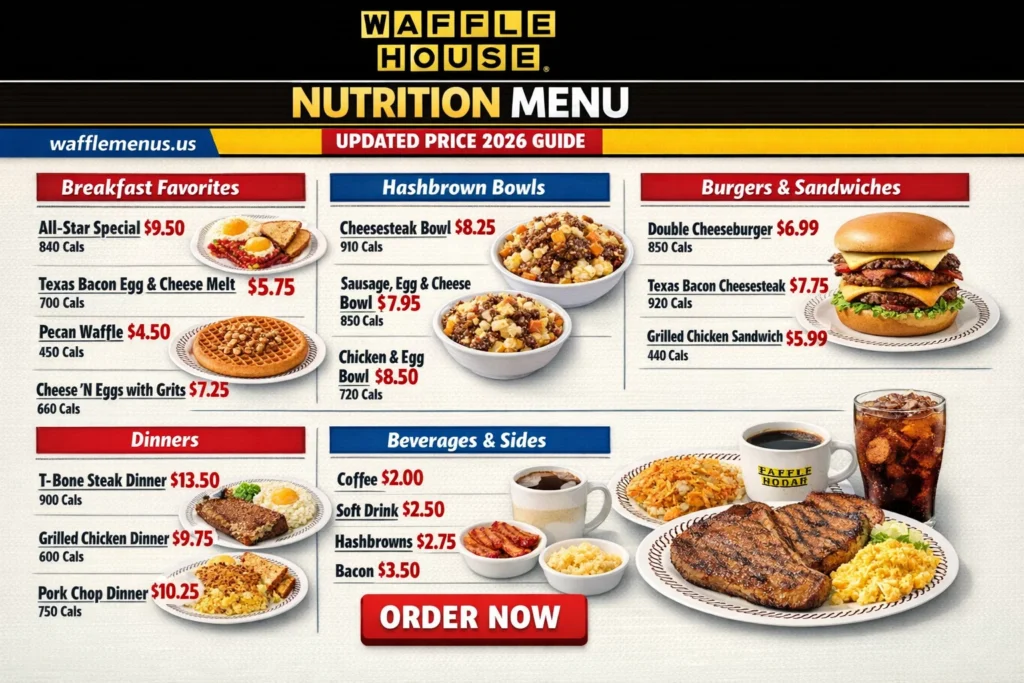 Waffle House Nutrition Menu