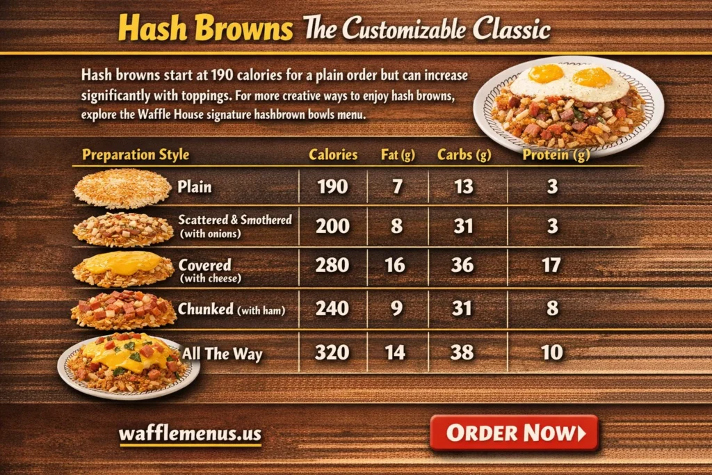 Waffle House Nutrition Menu