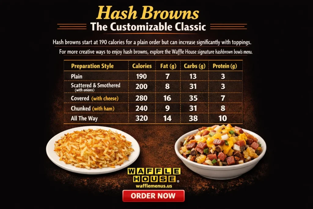 Waffle House Nutrition Menu