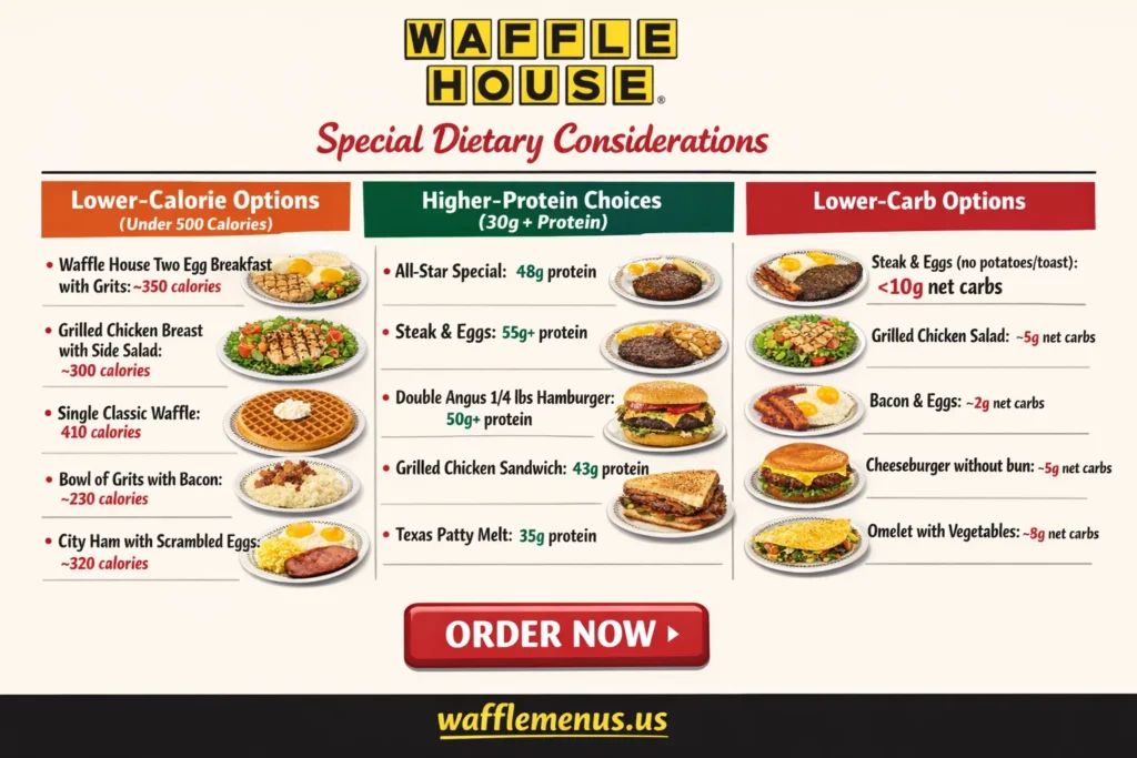 Waffle House Nutrition Menu with Updated Price