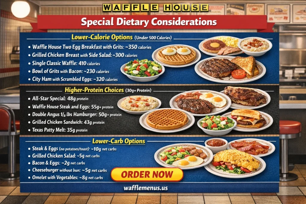 Waffle House Nutrition Menu with Updated Price
