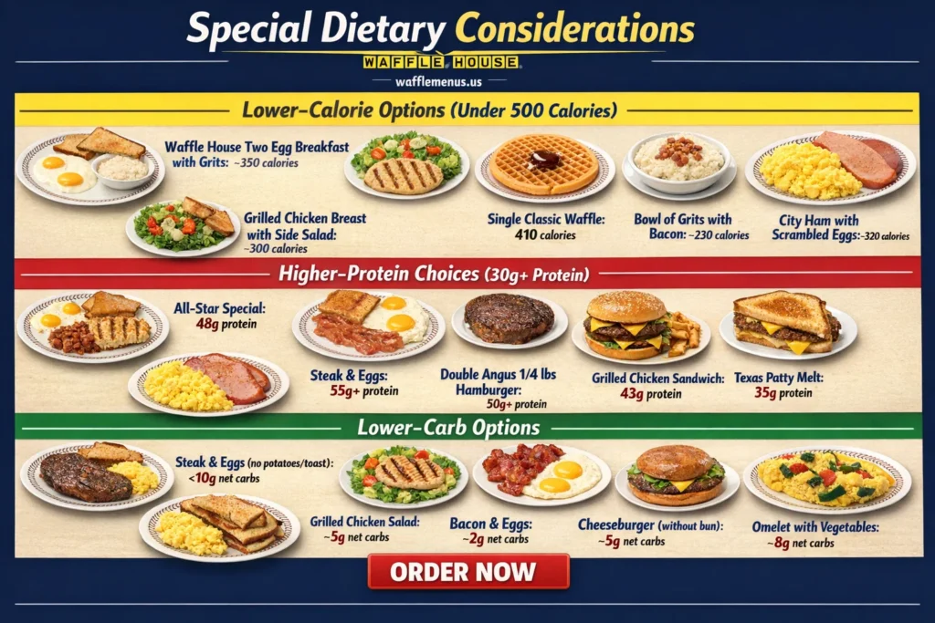 Waffle House Nutrition Menu with Updated Price