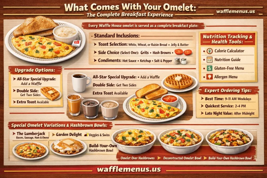 Waffle House Omelets Menu with Price and Calories