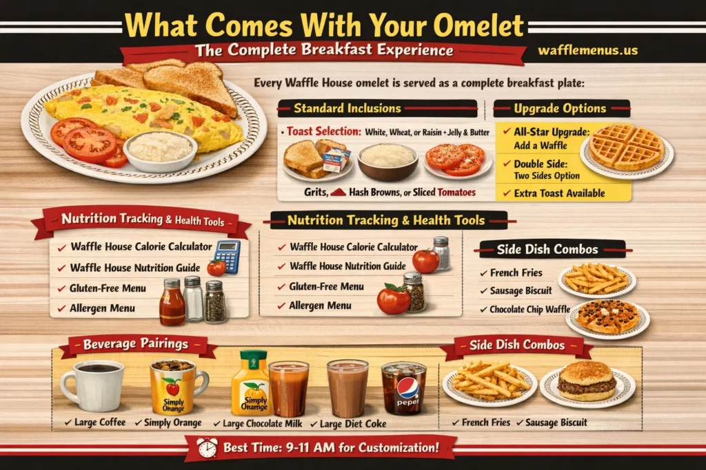 Waffle House Omelets Menu with Price and Calories