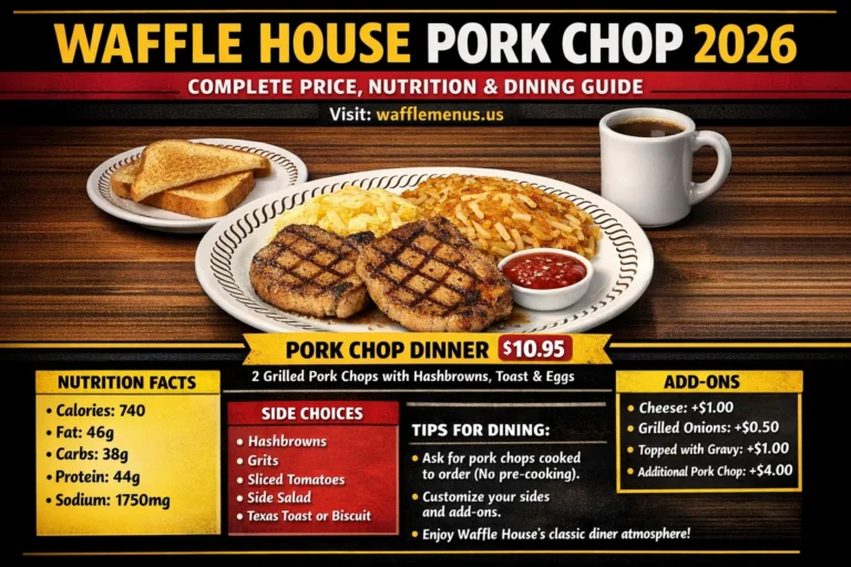 Waffle House Pork Chop Price, Nutrition & Dining Guide